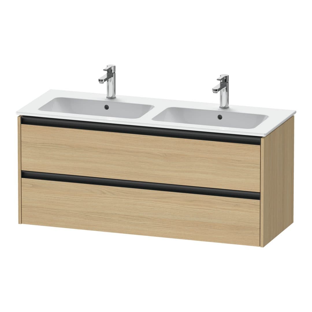 Duravit Ketho.2 – Έπιπλο Νιπτήρα – 1280 mm, 2 συρτάρια – Natural oak, Decor (K25266030300000)