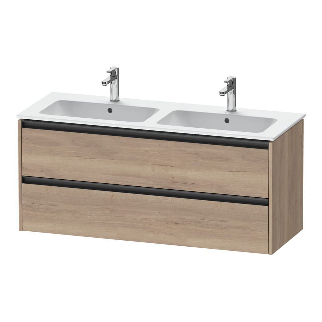 Duravit Ketho.2 – Έπιπλο Νιπτήρα – 1280 mm, 2 συρτάρια – Marbled Oak Matt, Decor (K25266055550000)