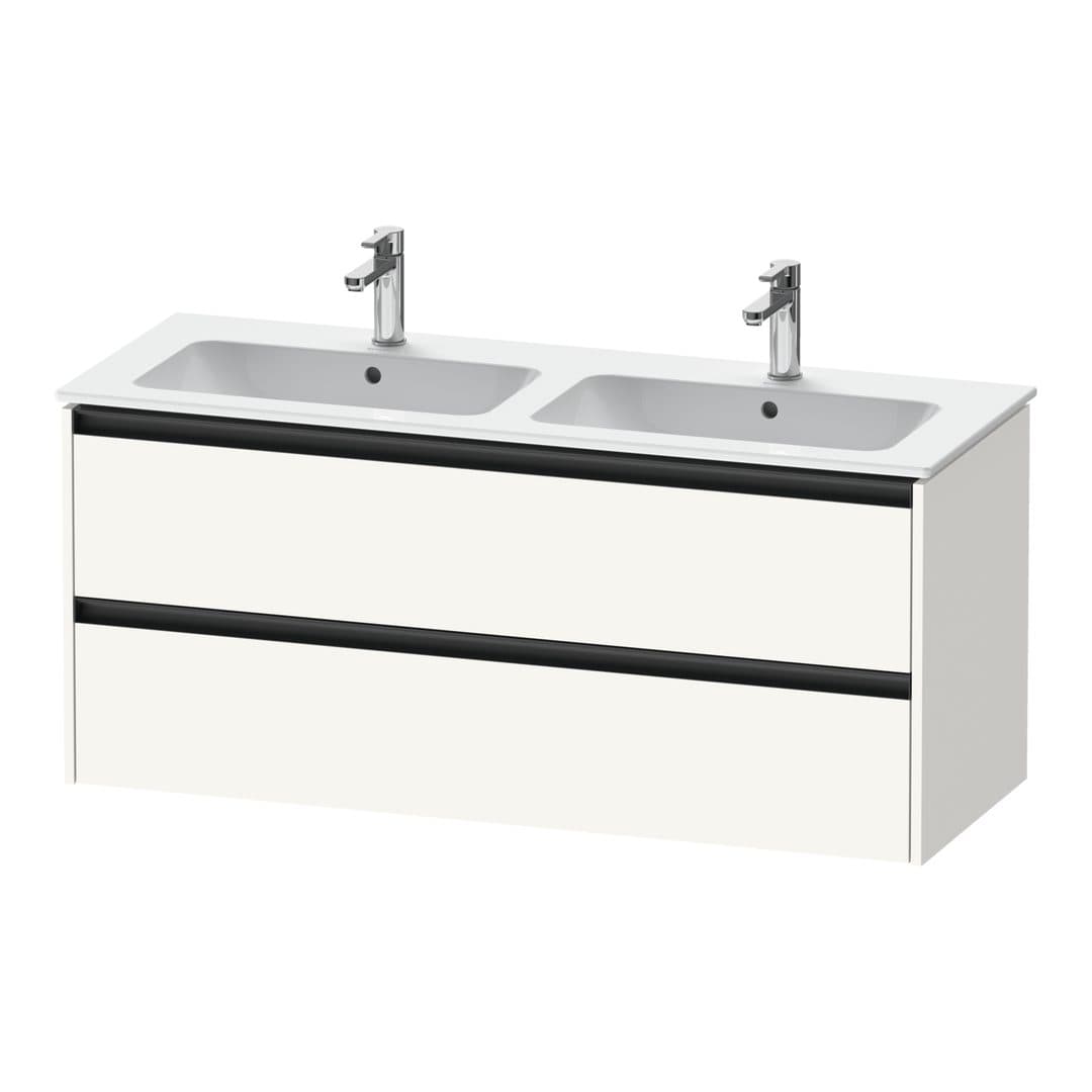 Duravit Ketho.2 – Έπιπλο Νιπτήρα – 1280 mm, 2 συρτάρια – White Super Matt, Decor (K25266084840000)