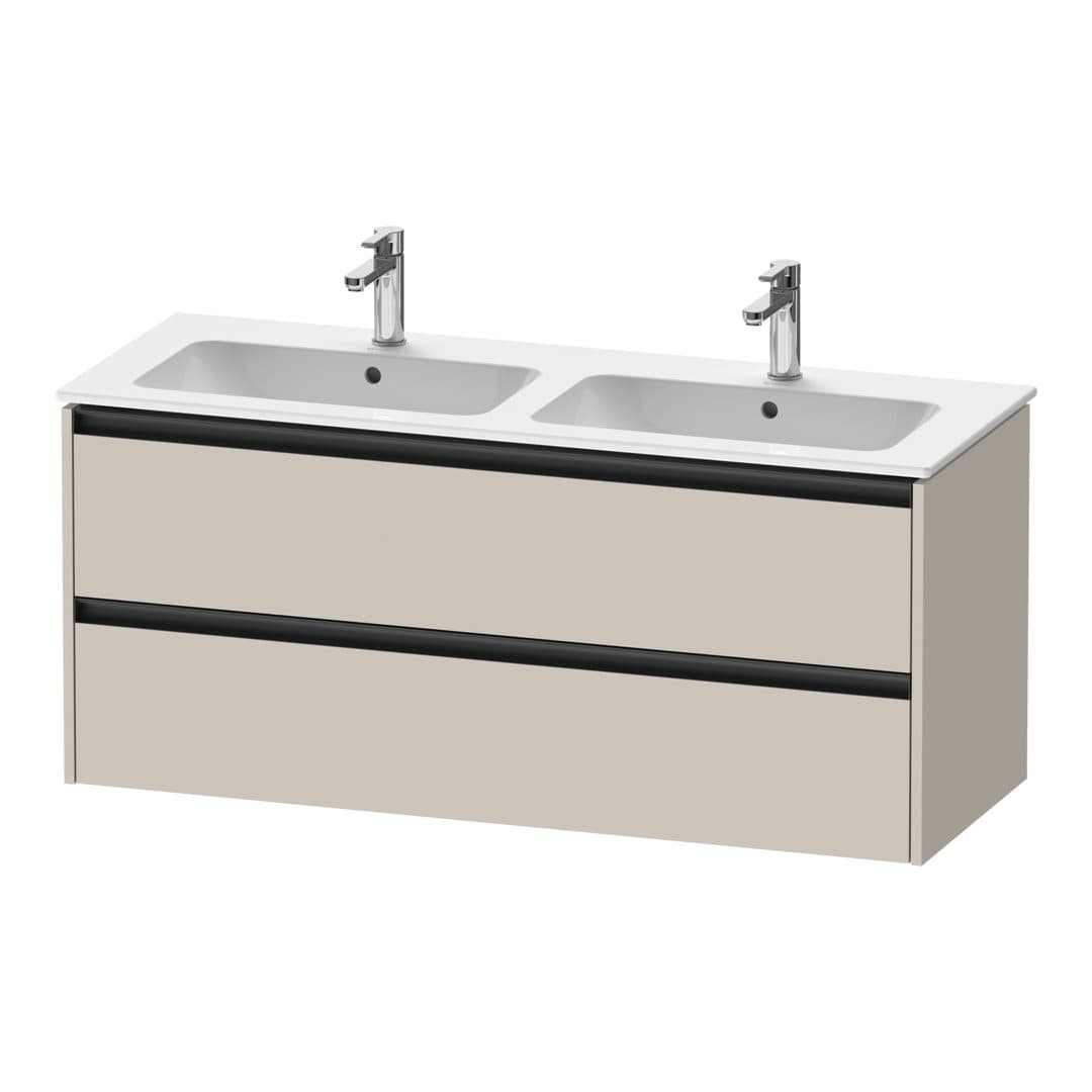 Duravit Ketho.2 – Έπιπλο Νιπτήρα – 1280 mm, 2 συρτάρια – Taupe Matt, Decor (K25266091910000)