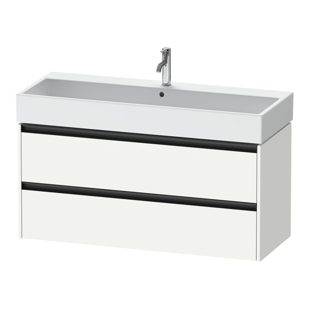Duravit Ketho.2 – Έπιπλο Νιπτήρα – 1184 mm, 2 συρτάρια, νιπτήρας κέντρο – White Matt, Decor (K25279018180000)