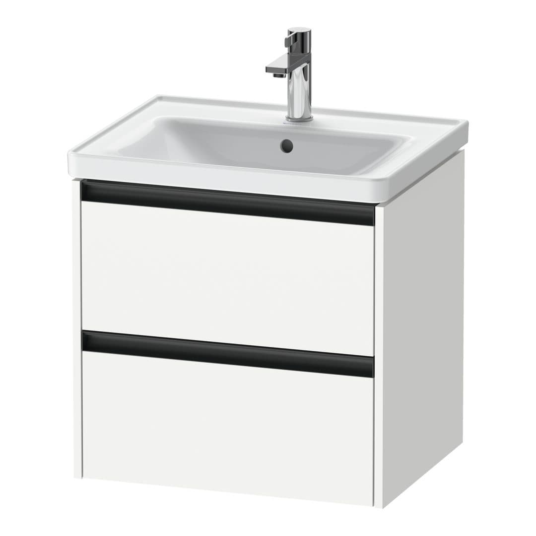 Duravit Ketho.2 – Έπιπλο Νιπτήρα – 584 mm, 2 συρτάρια, νιπτήρας κέντρο, 584 x 455 x 549 mm – White Matt, Decor (K25281018180000)
