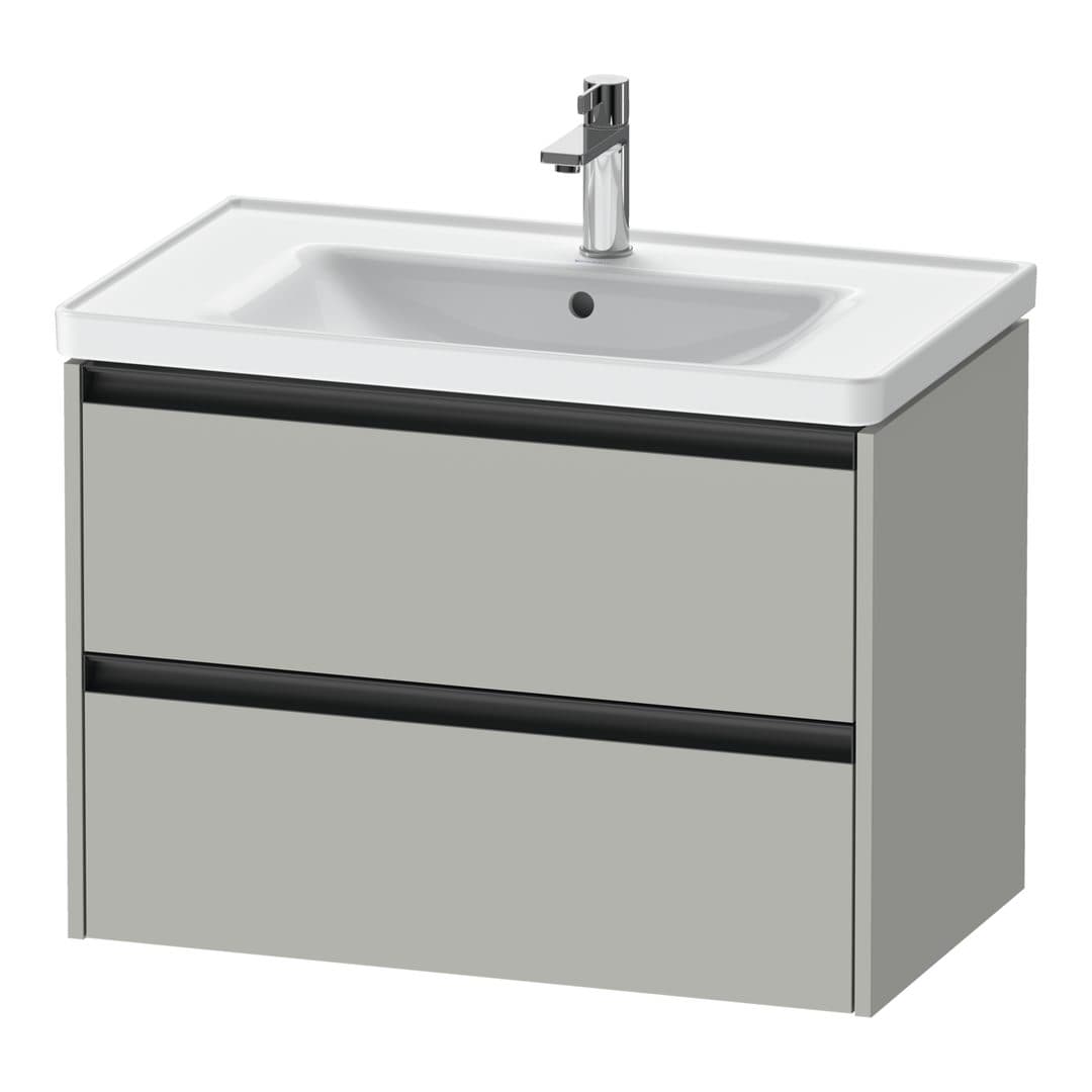 Duravit Ketho.2 – Έπιπλο Νιπτήρα – 784 mm, 2 συρτάρια – Concrete grey Matt, Decor (K25283007070000)