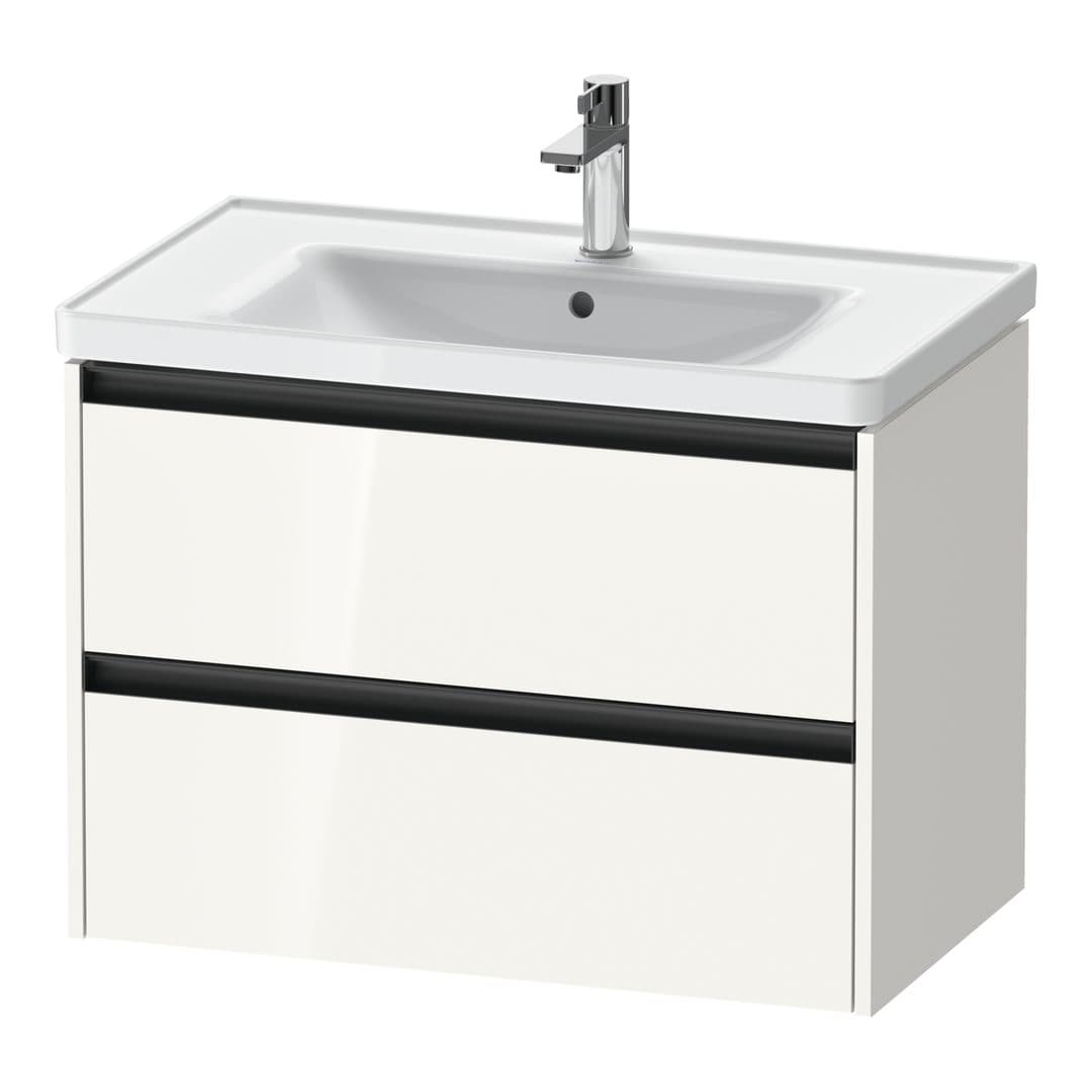 Duravit Ketho.2 – Έπιπλο Νιπτήρα – 784 mm, 2 συρτάρια – White High Gloss, Decor (K25283022220000)