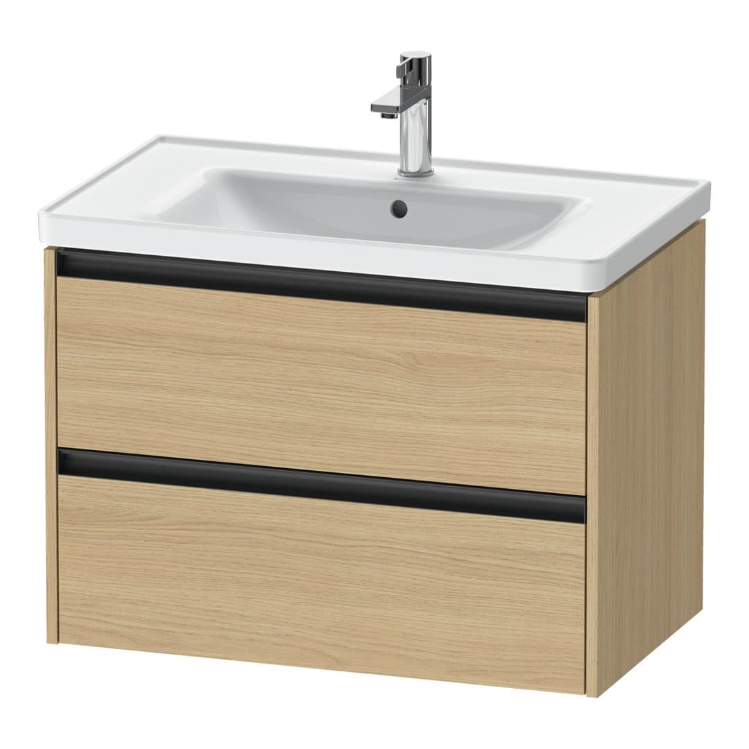 Duravit Ketho.2 – Έπιπλο Νιπτήρα – 784 mm, 2 συρτάρια – Natural oak, Decor (K25283030300000)