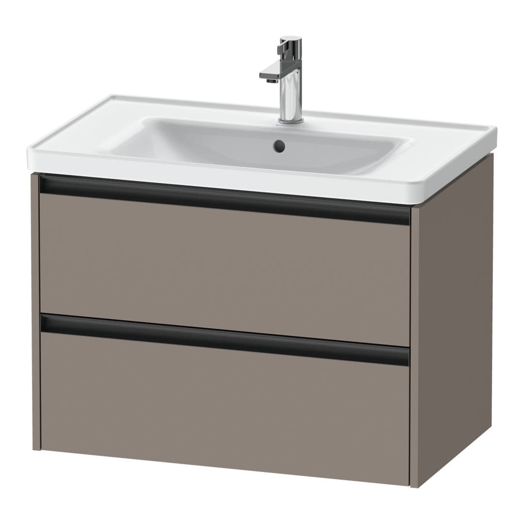 Duravit Ketho.2 – Έπιπλο Νιπτήρα – 784 mm, 2 συρτάρια – Basalte Matt, Decor (K25283043430000)