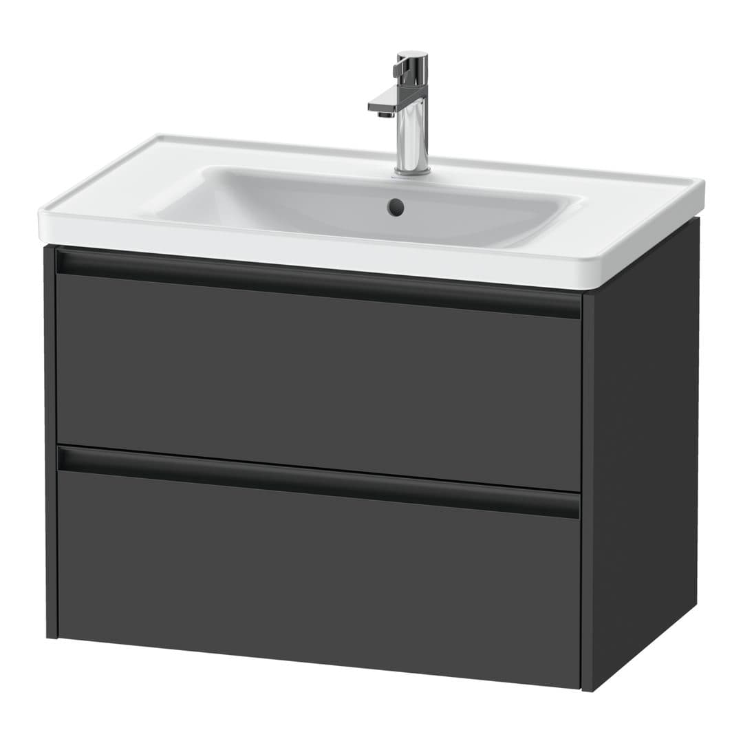 Duravit Ketho.2 – Έπιπλο Νιπτήρα – 784 mm, 2 συρτάρια – Graphite Matt, Decor (K25283049490000)