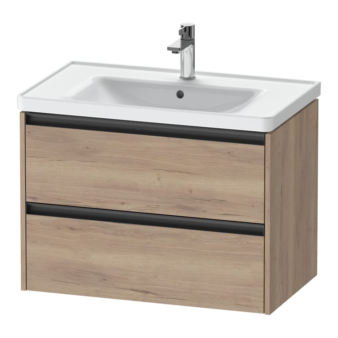 Duravit Ketho.2 – Έπιπλο Νιπτήρα – 784 mm, 2 συρτάρια – Marbled Oak Matt, Decor (K25283055550000)