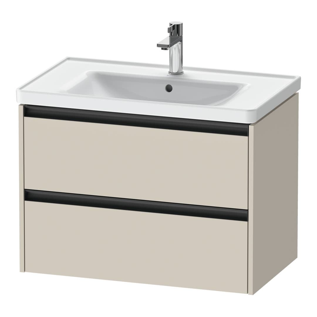 Duravit Ketho.2 – Έπιπλο Νιπτήρα – 784 mm, 2 συρτάρια – Taupe Super Matt, Decor (K25283083830000)