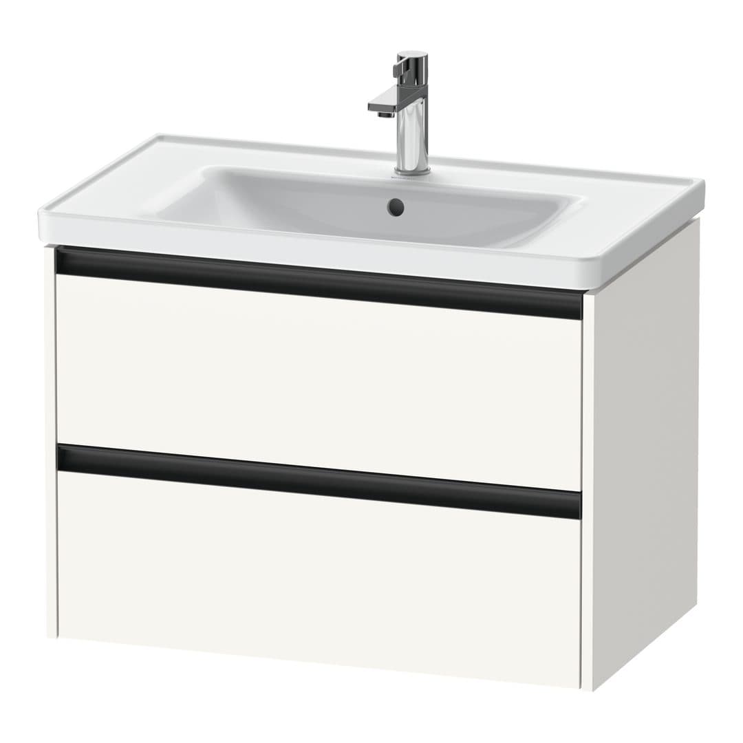 Duravit Ketho.2 – Έπιπλο Νιπτήρα – 784 mm, 2 συρτάρια – White Super Matt, Decor (K25283084840000)