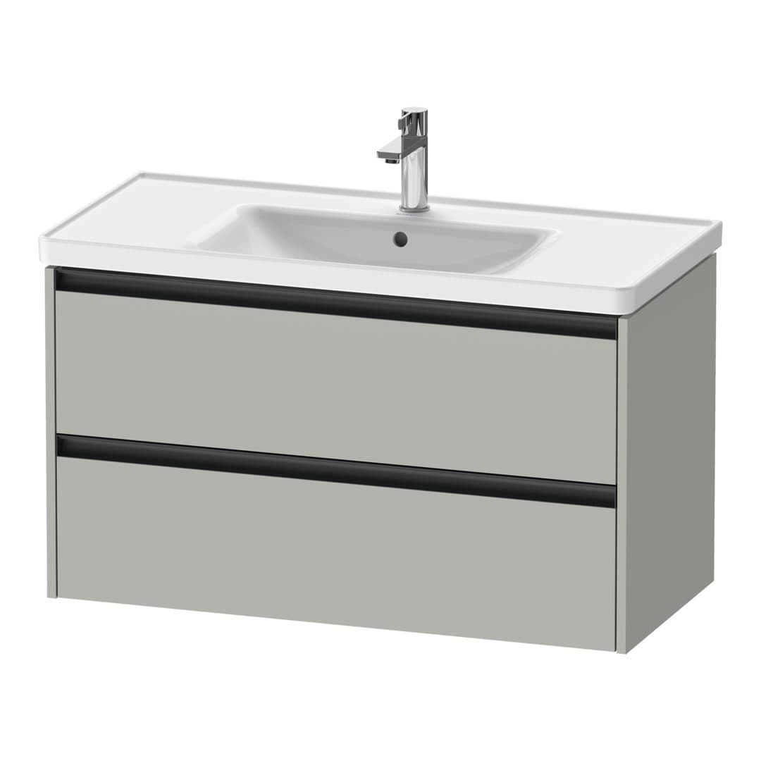 Duravit Ketho.2 – Έπιπλο Νιπτήρα – 984 mm, 2 συρτάρια, νιπτήρας κέντρο, 984 x 455 x 549 mm – Concrete grey Matt, Decor (K25284007070000)