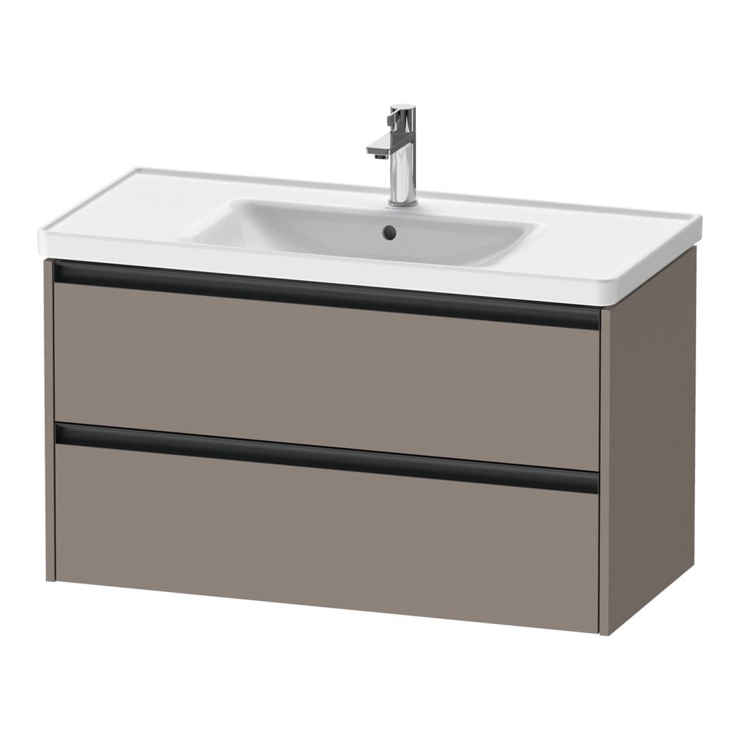 Duravit Ketho.2 – Έπιπλο Νιπτήρα – 984 mm, 2 συρτάρια, νιπτήρας κέντρο, 984 x 455 x 549 mm – Basalte Matt, Decor (K25284043430000)
