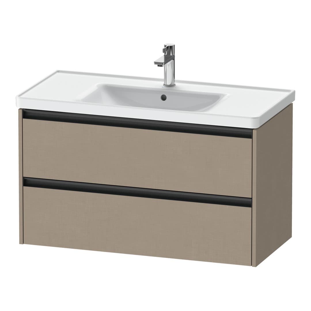 Duravit Ketho.2 – Έπιπλο Νιπτήρα – 984 mm, 2 συρτάρια, νιπτήρας κέντρο, 984 x 455 x 549 mm – Linen Matt, Decor (K25284075750000)