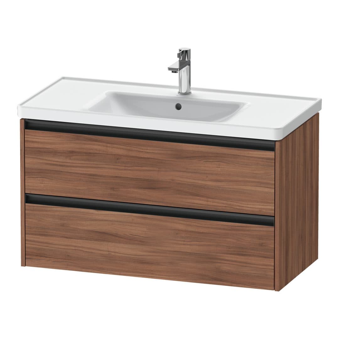 Duravit Ketho.2 – Έπιπλο Νιπτήρα – 984 mm, 2 συρτάρια, νιπτήρας κέντρο, 984 x 455 x 549 mm – Walnut Matt, Decor (K25284079790000)