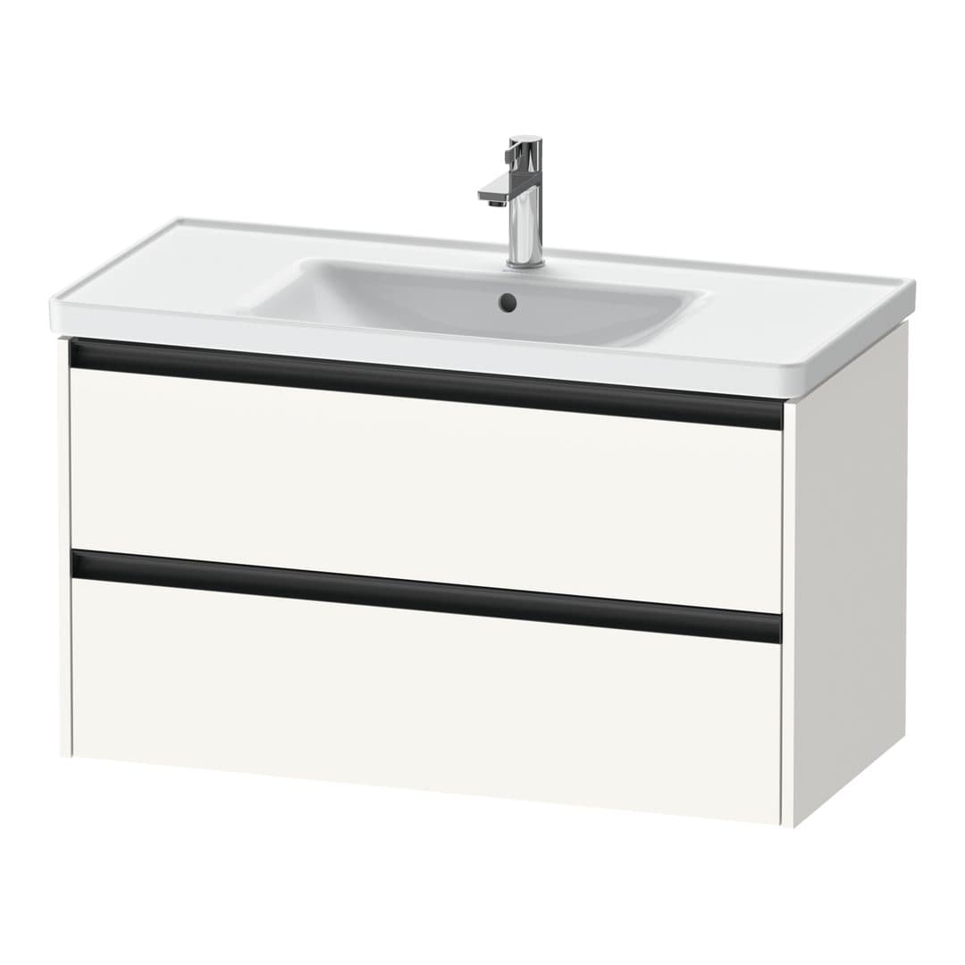 Duravit Ketho.2 – Έπιπλο Νιπτήρα – 984 mm, 2 συρτάρια, νιπτήρας κέντρο, 984 x 455 x 549 mm – White Super Matt, Decor (K25284084840000)