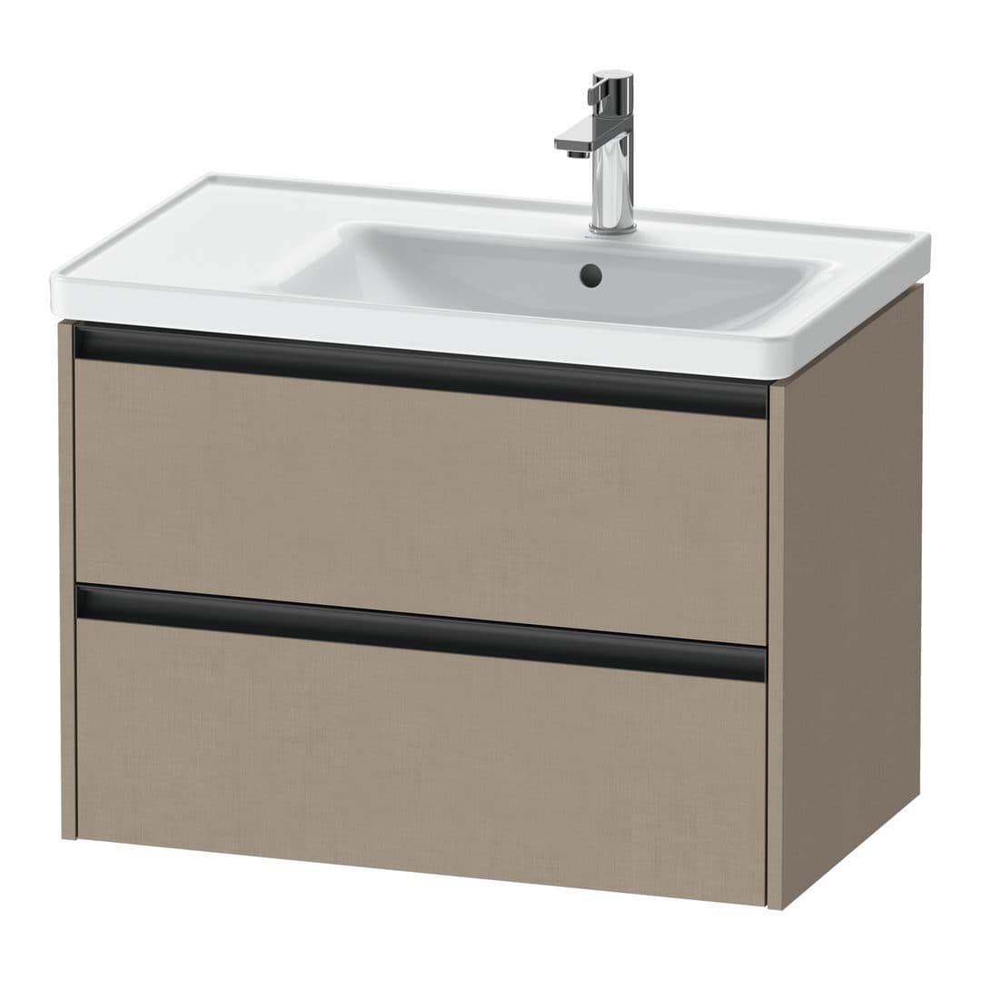 Duravit Ketho.2 – Έπιπλο Νιπτήρα – 784 mm, 2 συρτάρια, νιπτήρας δεξιά – Linen Matt, Decor (K25286075750000)