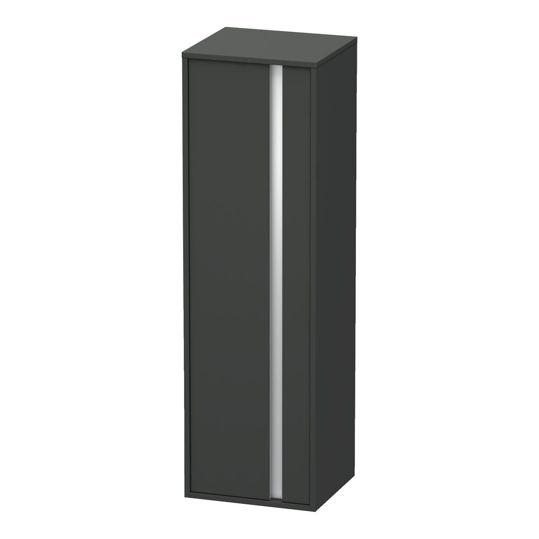 Duravit Ketho – Κολόνα Μπάνιου – 400 mm, μεσαία, 1 πόρτα, αριστερή – Graphite Matt, Decor (KT1257L4949)