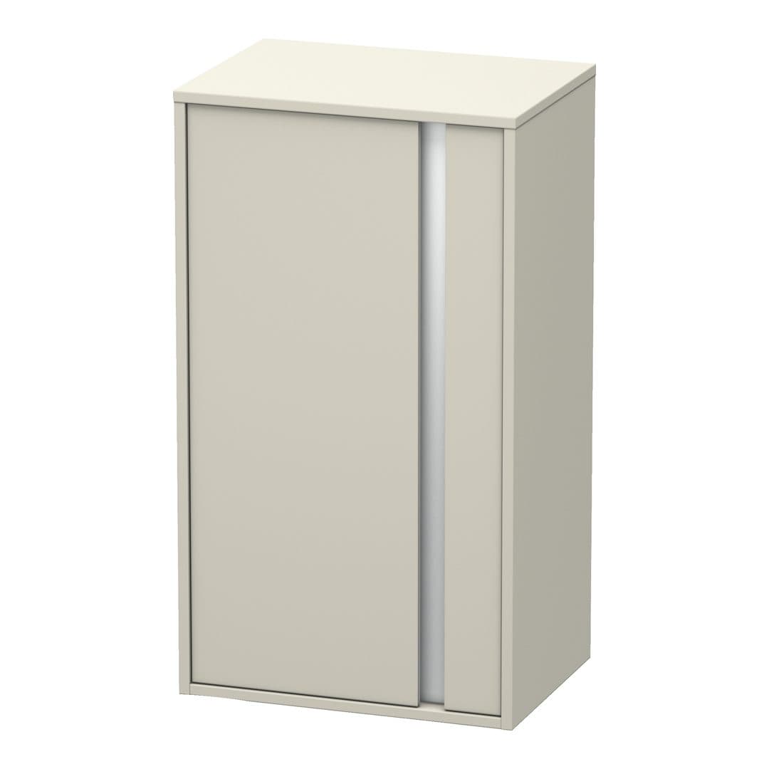Duravit Ketho – Κολόνα Μπάνιου – 500 mm, μεσαία, 1 πόρτα, αριστερή, 500 x 360 x 880 mm, Total number of shelves: 2 – Taupe Matt, Decor (KT1266L9191)