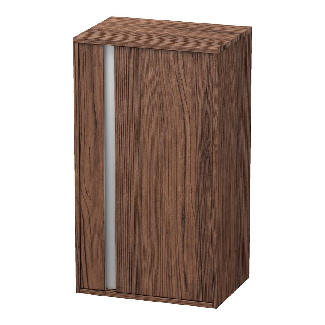 Duravit Ketho – Κολόνα Μπάνιου – 500 mm, μεσαία, 1 πόρτα, δεξιά, 500 x 360 x 880 mm, Total number of shelves: 2 – Walnut dark Matt, Decor (KT1266R2121)