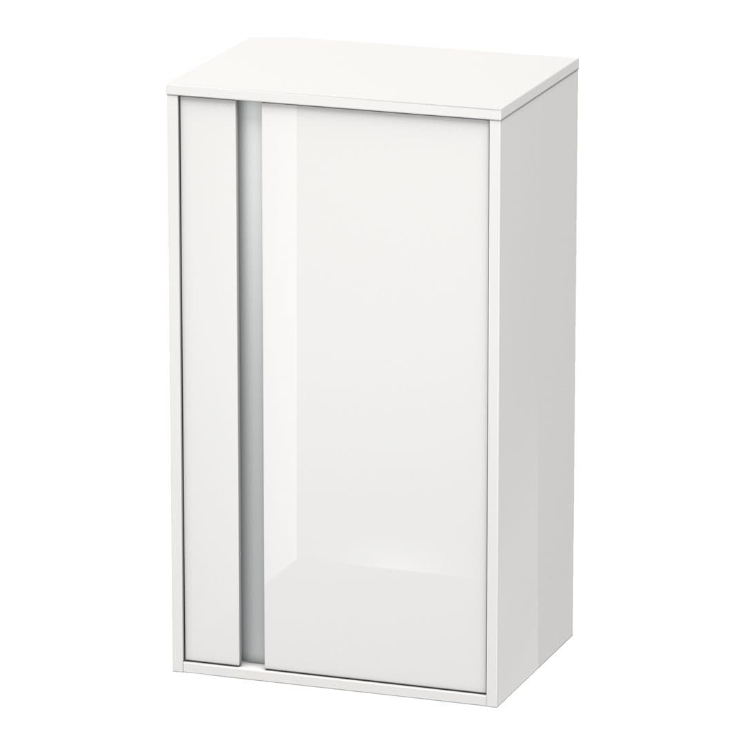 Duravit Ketho – Κολόνα Μπάνιου – 500 mm, μεσαία, 1 πόρτα, δεξιά, 500 x 360 x 880 mm, Total number of shelves: 2 – White High Gloss, Decor (KT1266R2222)
