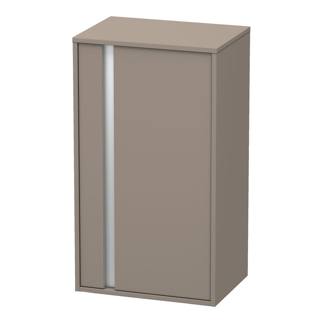 Duravit Ketho – Κολόνα Μπάνιου – 500 mm, μεσαία, 1 πόρτα, δεξιά, 500 x 360 x 880 mm, Total number of shelves: 2 – Basalte Matt, Decor (KT1266R4343)
