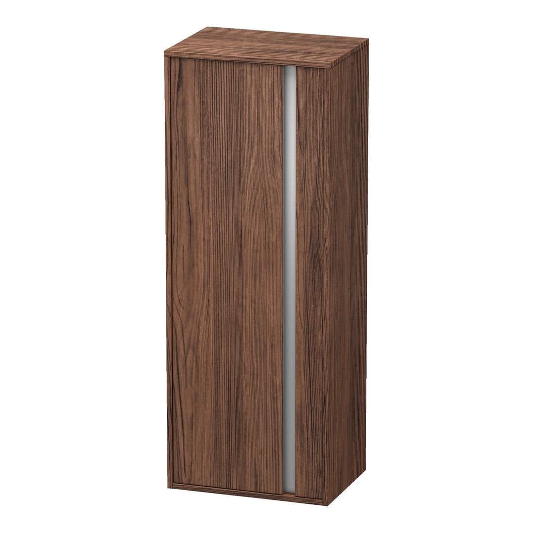 Duravit Ketho – Κολόνα Μπάνιου – 500 mm, μεσαία, 1 πόρτα, αριστερή, 500 x 360 x 1320 mm, Total number of shelves: 3 – Walnut dark Matt, Decor (KT1267L2121)