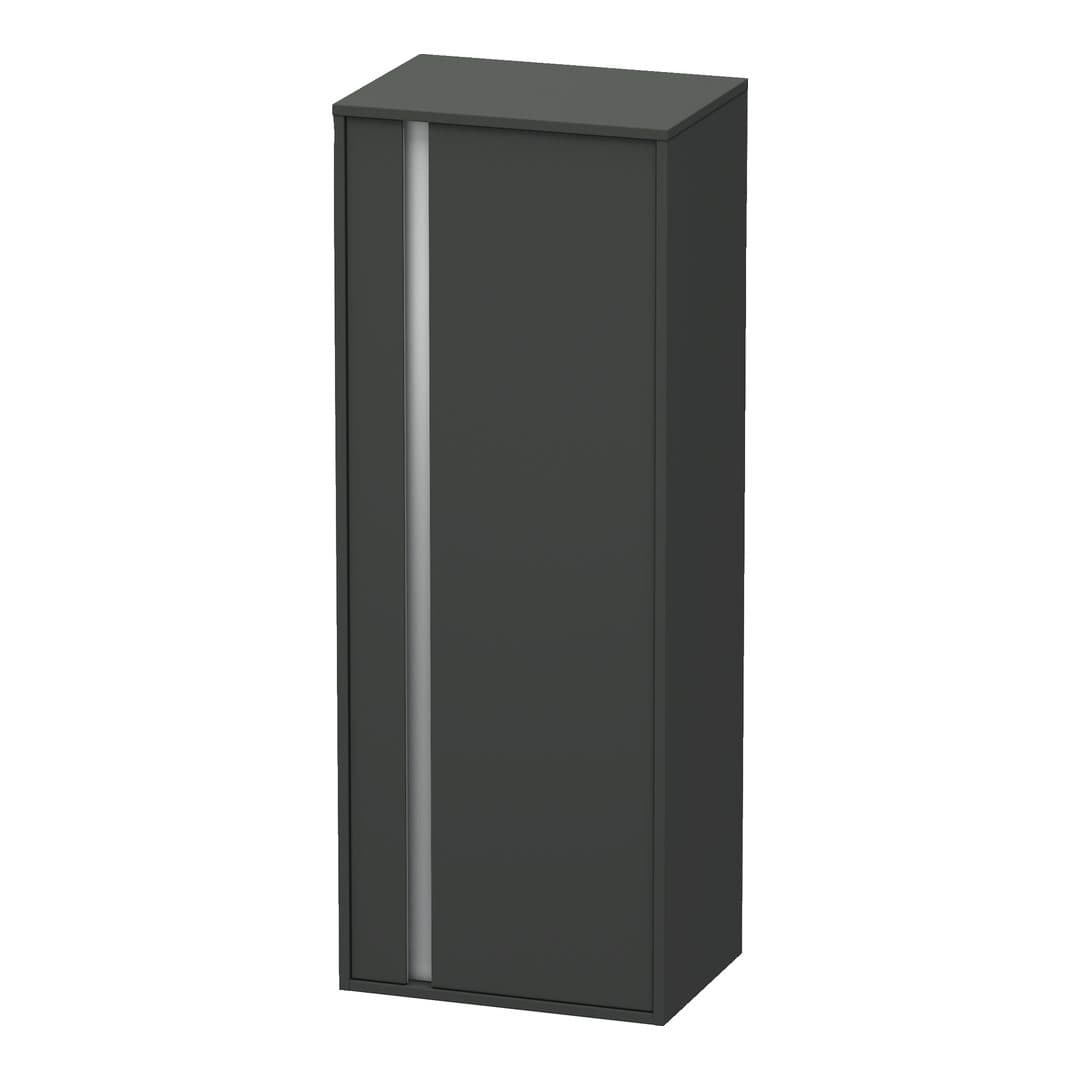 Duravit Ketho – Κολόνα Μπάνιου – 500 mm, μεσαία, 1 πόρτα, δεξιά, 500 x 360 x 1320 mm, Total number of shelves: 3 – Graphite Matt, Decor (KT1267R4949)
