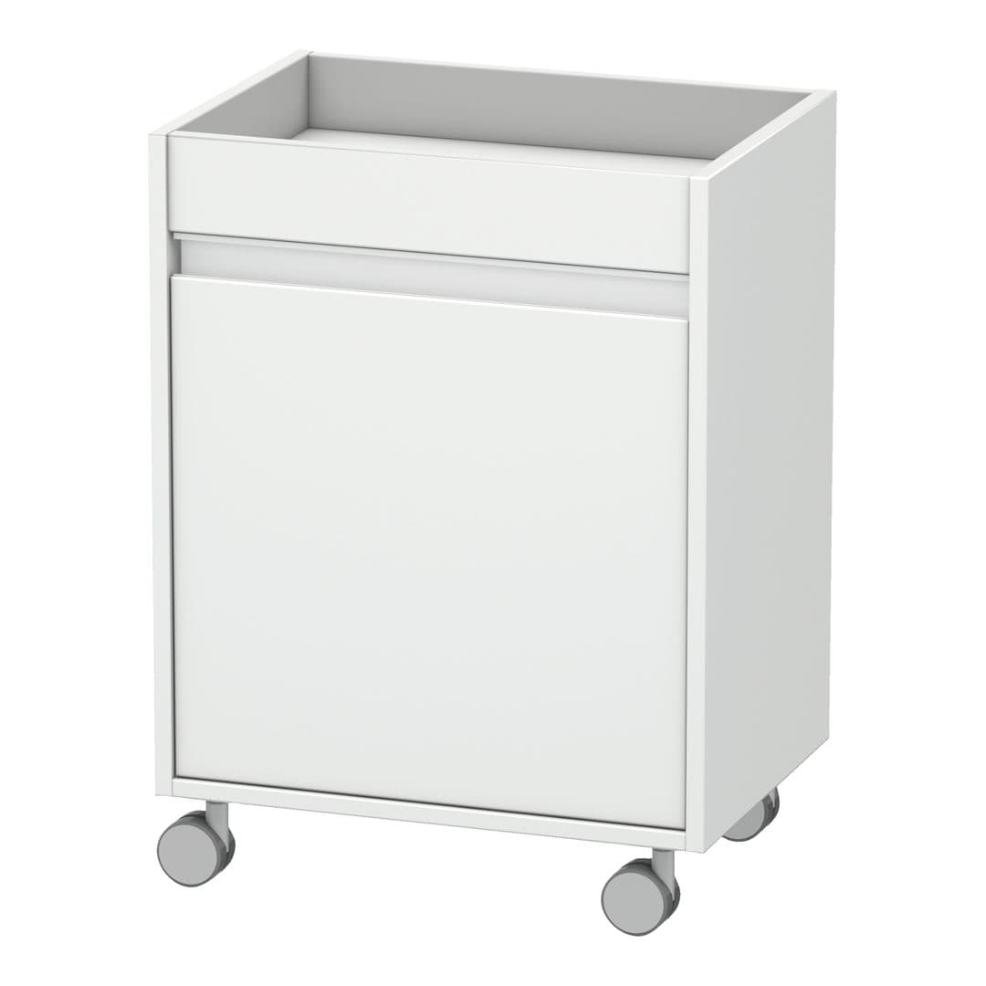 Duravit Ketho – Ντουλάπι Μπάνιου – 500 mm, τροχήλατο, 1 πόρτα, αριστερή – White Matt, Decor (KT2530L1818)