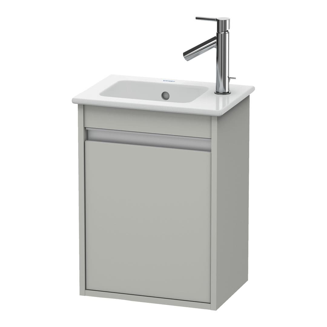Duravit Ketho – Έπιπλο Νιπτήρα – 400 mm, 1 πόρτα, αριστερή – Concrete grey Matt, Decor (KT6417L0707)