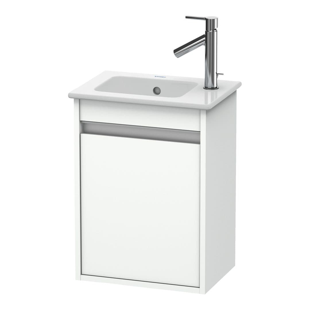 Duravit Ketho – Έπιπλο Νιπτήρα – 400 mm, 1 πόρτα, αριστερή, 400 x 285 x 550 mm – White Matt, Decor (KT6417L1818)