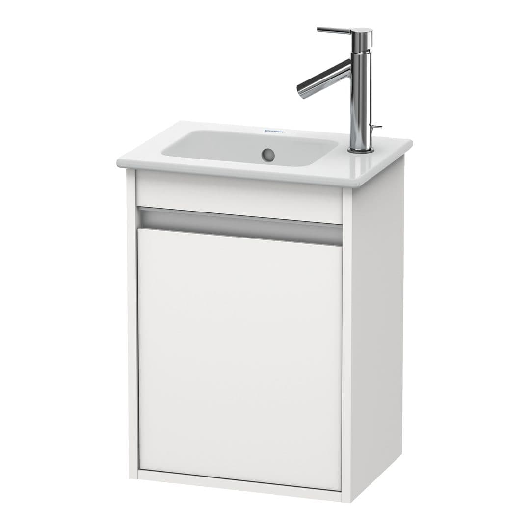 Duravit Ketho – Έπιπλο Νιπτήρα – 400 mm, 1 πόρτα, αριστερή, 400 x 285 x 550 mm – White High Gloss, Decor (KT6417L2222)
