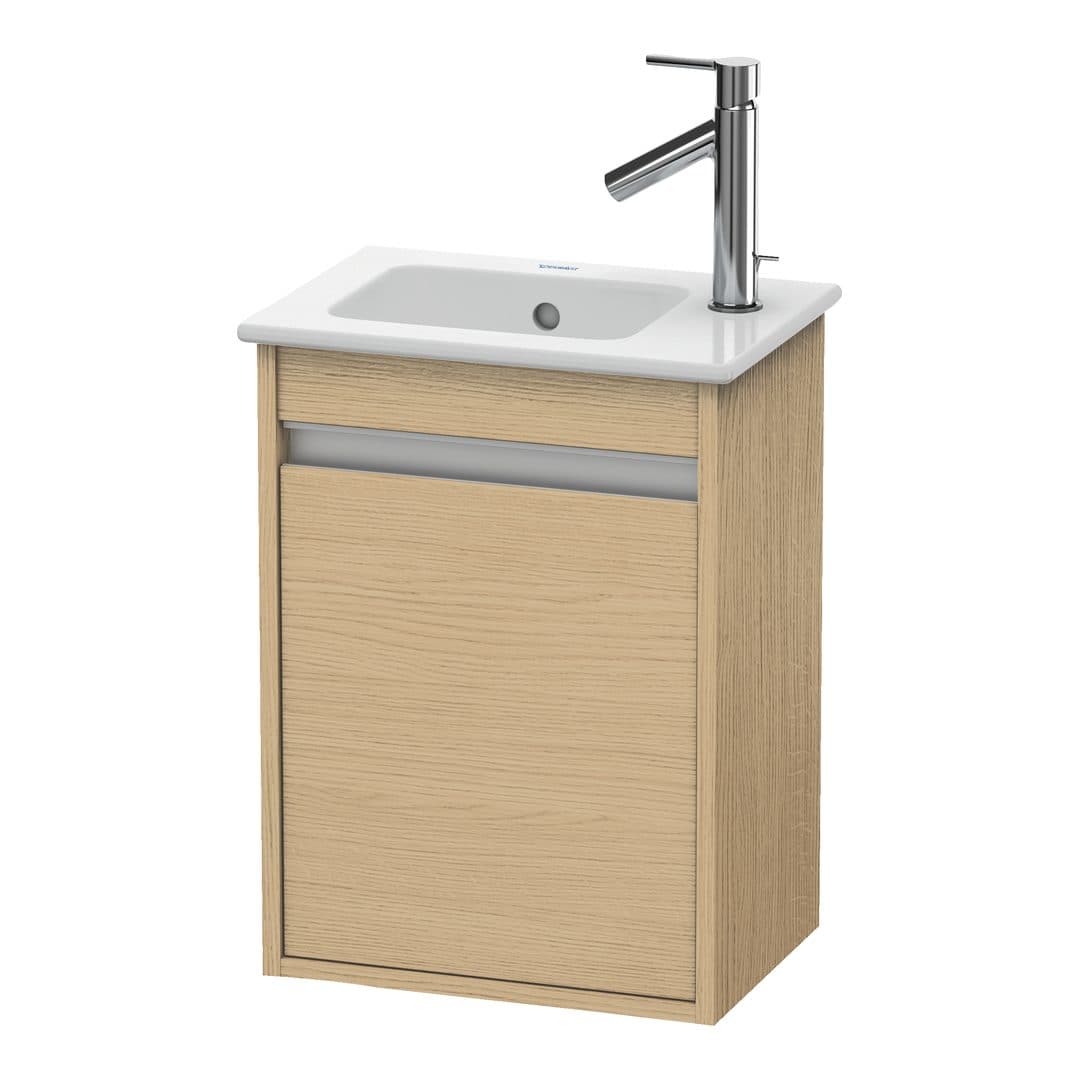 Duravit Ketho – Έπιπλο Νιπτήρα – 400 mm, 1 πόρτα, αριστερή – Natural oak, Decor (KT6417L3030)