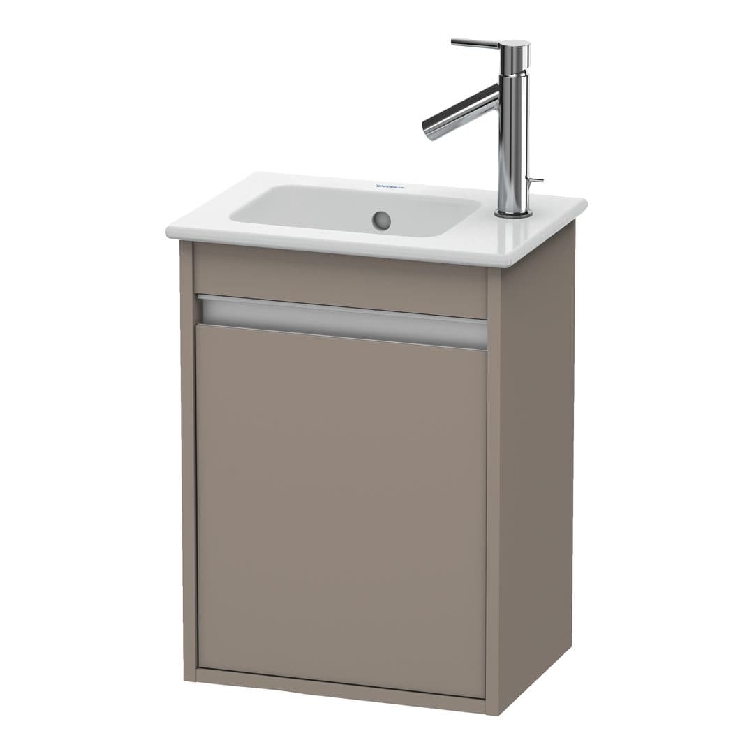 Duravit Ketho – Έπιπλο Νιπτήρα – 400 mm, 1 πόρτα, αριστερή, 400 x 285 x 550 mm – Basalte Matt, Decor (KT6417L4343)