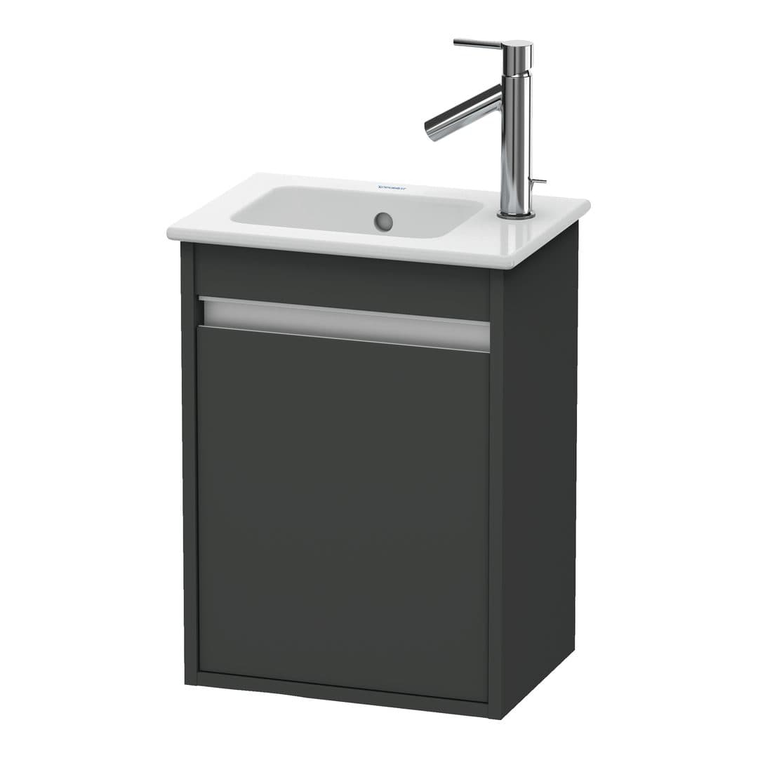 Duravit Ketho – Έπιπλο Νιπτήρα – 400 mm, 1 πόρτα, αριστερή, 400 x 285 x 550 mm – Graphite Matt, Decor (KT6417L4949)