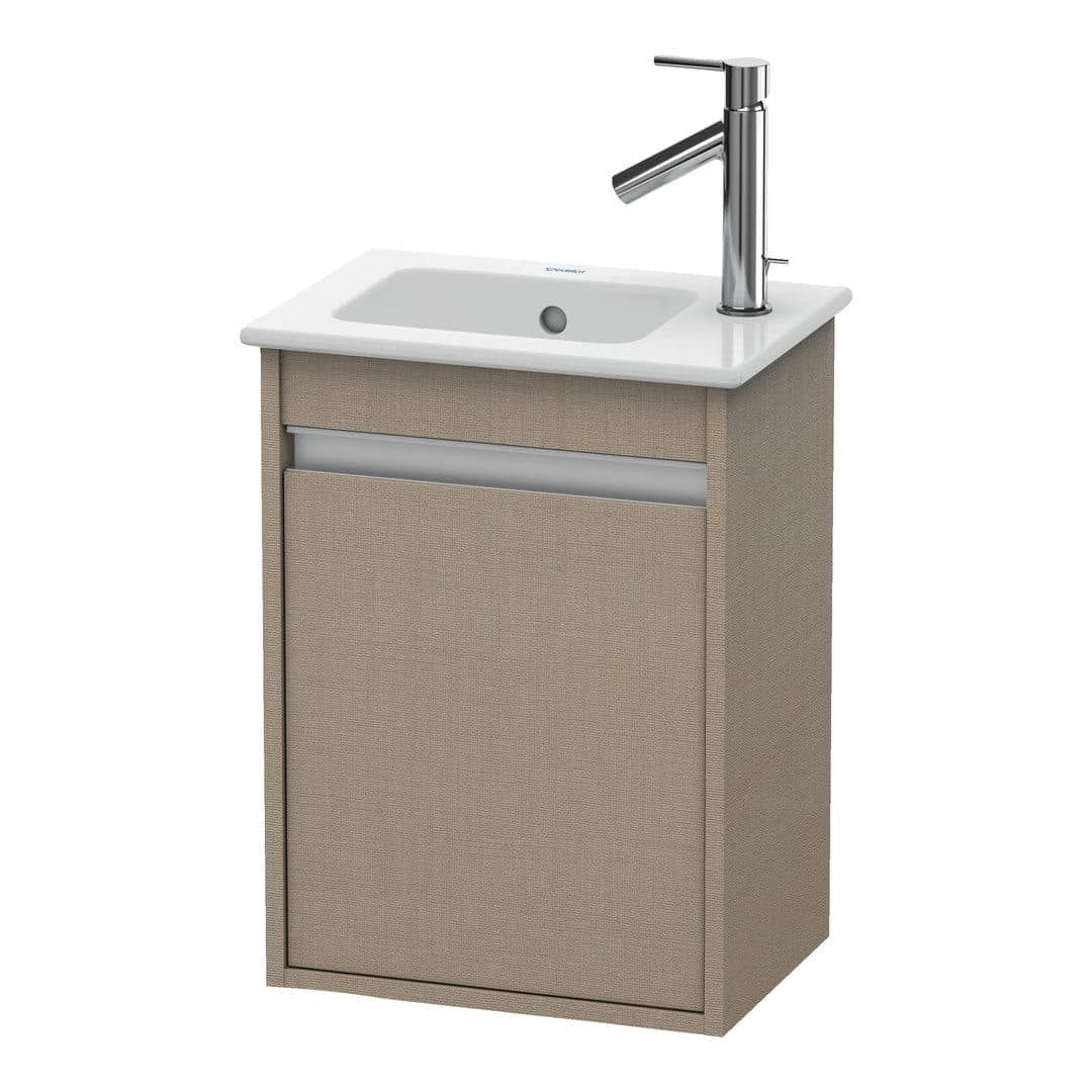 Duravit Ketho – Έπιπλο Νιπτήρα – 400 mm, 1 πόρτα, αριστερή – Linen Matt, Decor (KT6417L7575)
