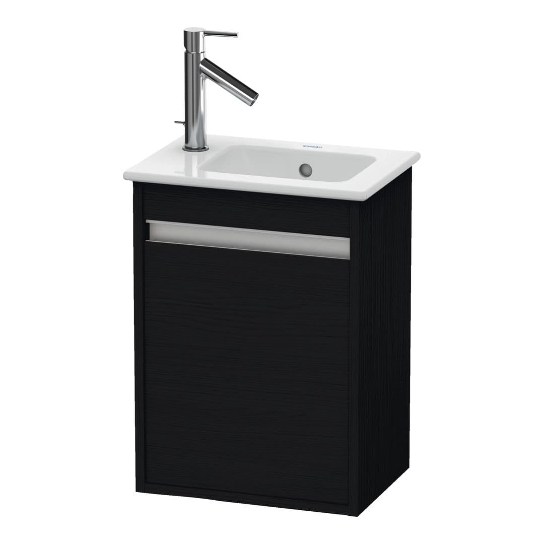 Duravit Ketho – Έπιπλο Νιπτήρα – 400 mm, 1 πόρτα, δεξιά – Black oak Matt, Decor (KT6417R1616)