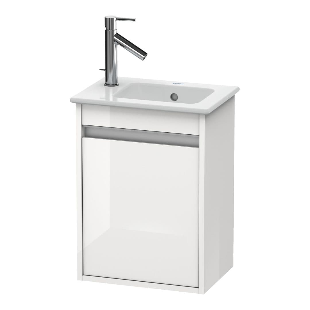 Duravit Ketho – Έπιπλο Νιπτήρα – 400 mm, 1 πόρτα, δεξιά, 400 x 285 x 550 mm – White High Gloss, Decor (KT6417R2222)