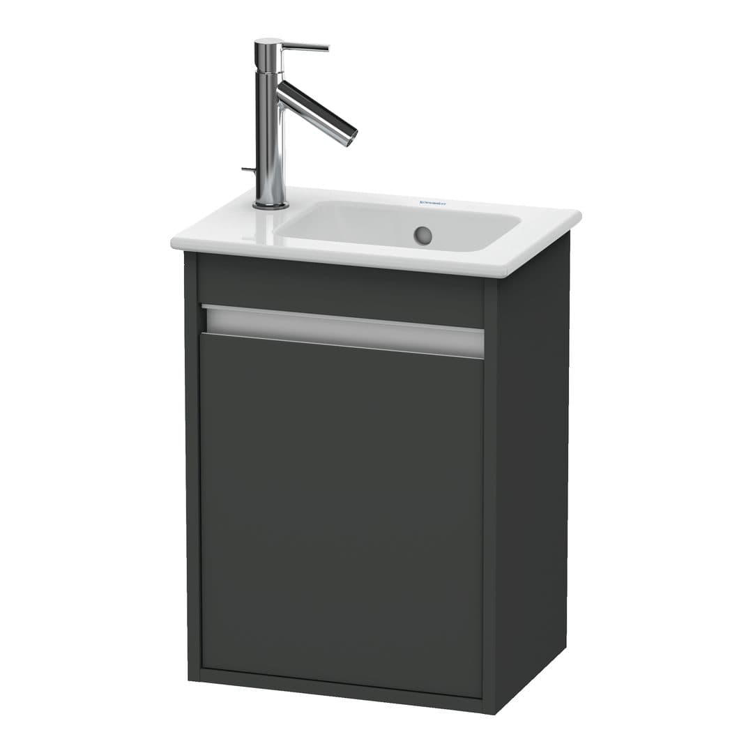Duravit Ketho – Έπιπλο Νιπτήρα – 400 mm, 1 πόρτα, δεξιά, 400 x 285 x 550 mm – Graphite Matt, Decor (KT6417R4949)
