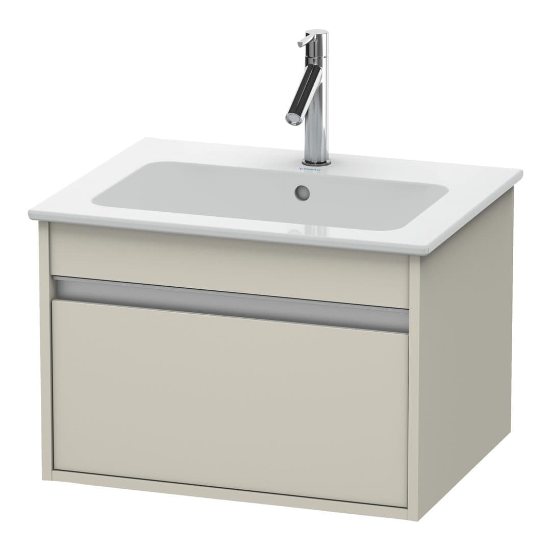 Duravit Ketho – Έπιπλο Νιπτήρα – 600 mm, 1 συρτάρι, νιπτήρας κέντρο, 600 x 475 x 410 mm – Taupe Matt, Decor (KT641809191)