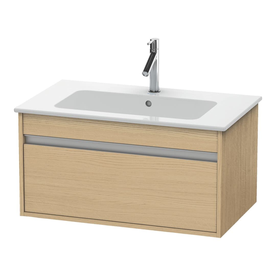 Duravit Ketho – Έπιπλο Νιπτήρα – 800 mm, 1 συρτάρι, νιπτήρας κέντρο, 800 x 475 x 410 mm – Natural oak, Decor (KT641903030)