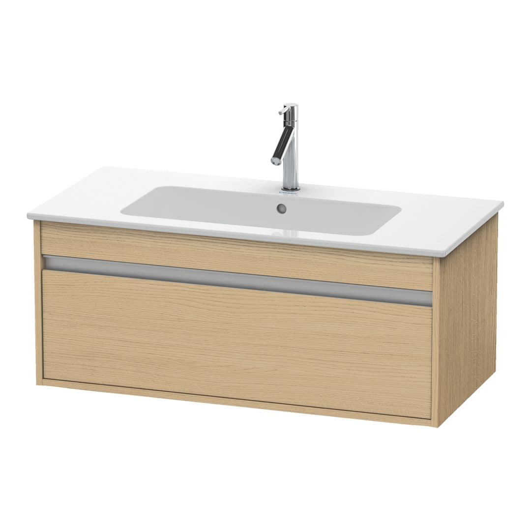 Duravit Ketho – Έπιπλο Νιπτήρα – 1000 mm, 1 συρτάρι, νιπτήρας κέντρο, 1000 x 475 x 410 mm – Natural oak, Decor (KT642003030)