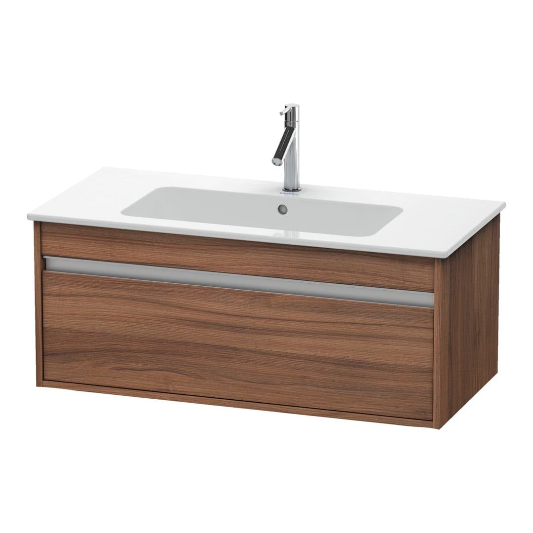 Duravit Ketho – Έπιπλο Νιπτήρα – 1000 mm, 1 συρτάρι, νιπτήρας κέντρο, 1000 x 475 x 410 mm – Walnut Matt, Decor (KT642007979)