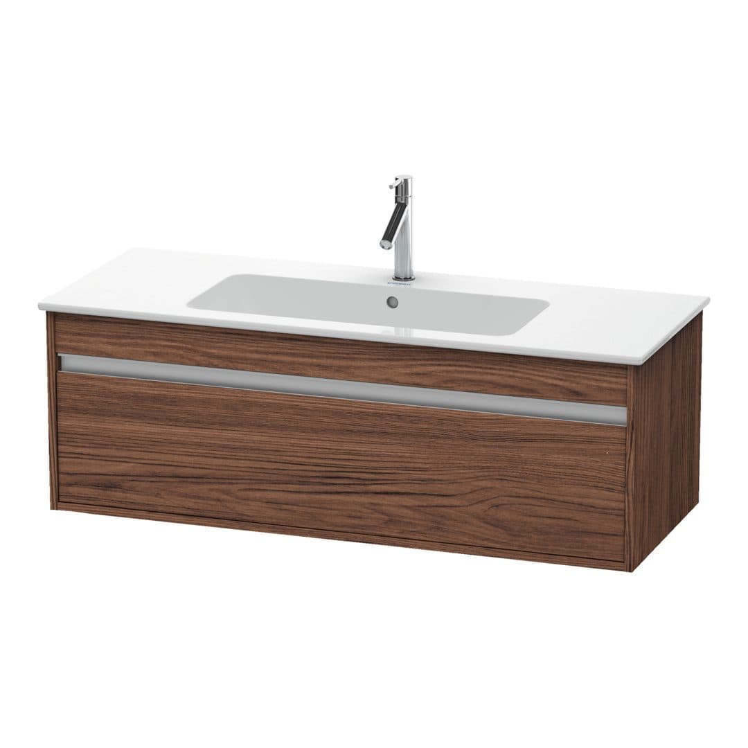 Duravit Ketho – Έπιπλο Νιπτήρα – 1200 mm, 1 συρτάρι, νιπτήρας κέντρο, 1200 x 475 x 410 mm – Walnut dark Matt, Decor (KT642102121)