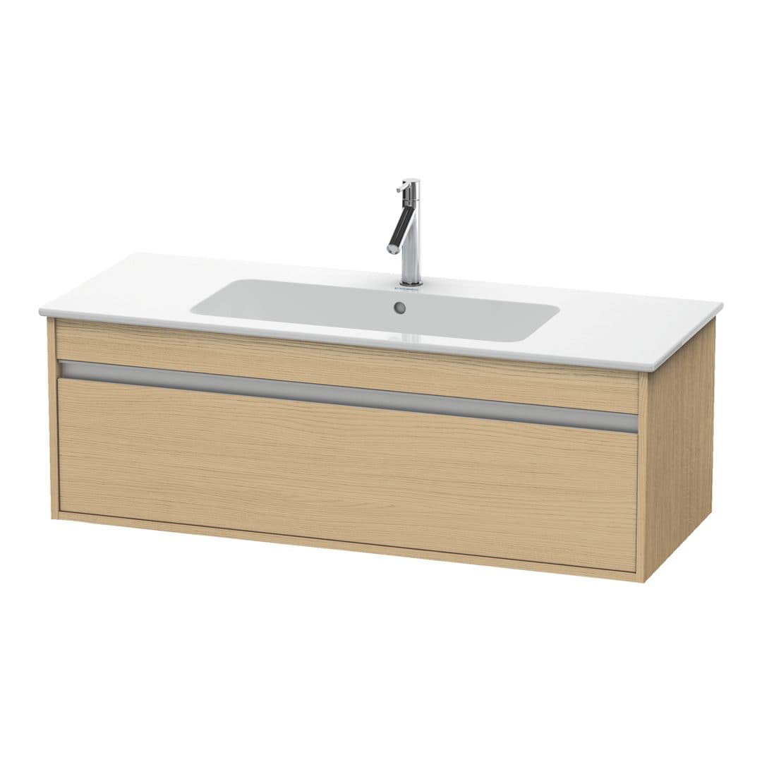 Duravit Ketho – Έπιπλο Νιπτήρα – 1200 mm, 1 συρτάρι, νιπτήρας κέντρο, 1200 x 475 x 410 mm – Natural oak, Decor (KT642103030)