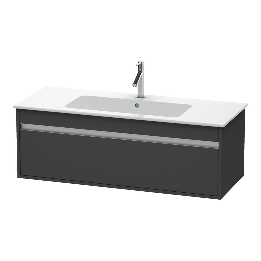 Duravit Ketho – Έπιπλο Νιπτήρα – 1200 mm, 1 συρτάρι, νιπτήρας κέντρο, 1200 x 475 x 410 mm – Graphite Matt, Decor (KT642104949)