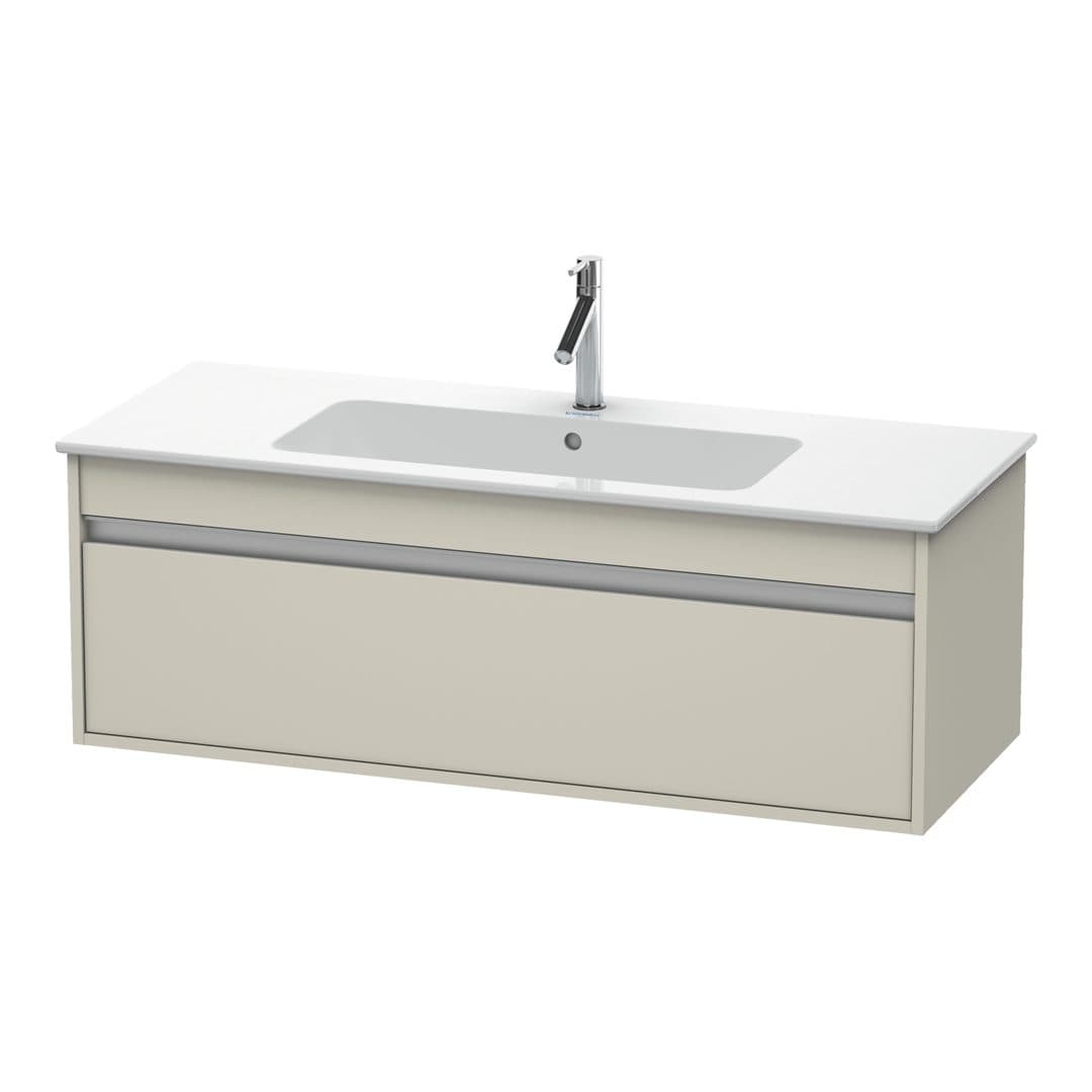 Duravit Ketho – Έπιπλο Νιπτήρα – 1200 mm, 1 συρτάρι, νιπτήρας κέντρο, 1200 x 475 x 410 mm – Taupe Matt, Decor (KT642109191)