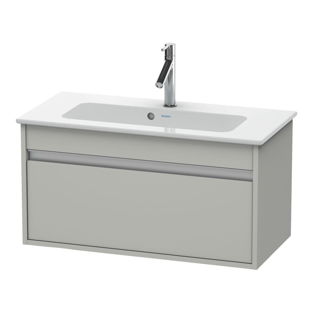 Duravit Ketho – Έπιπλο Νιπτήρα – 800 mm, 1 συρτάρι, νιπτήρας κέντρο, Compact – Concrete grey Matt, Decor (KT642300707)