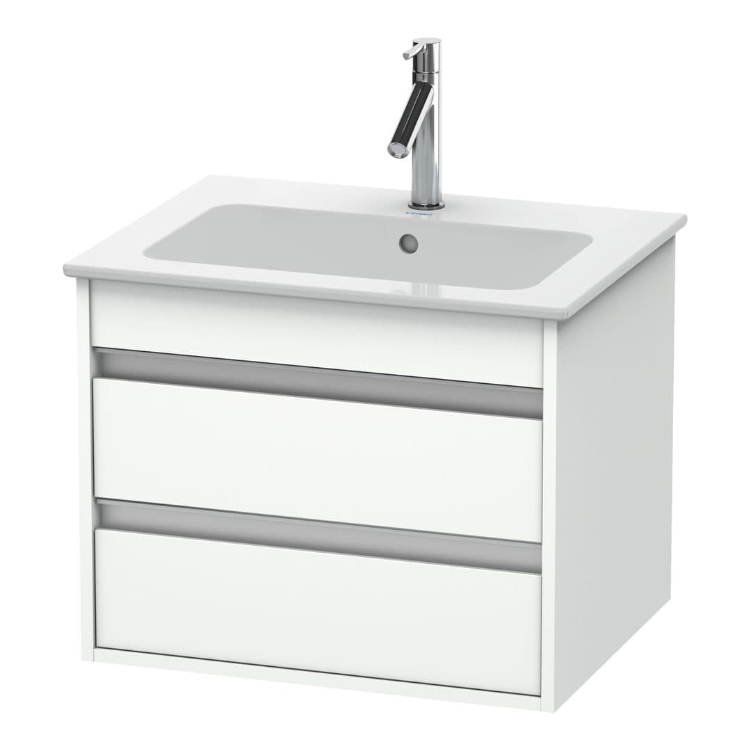 Duravit Ketho – Έπιπλο Νιπτήρα – 600 mm, 2 συρτάρια, νιπτήρας κέντρο, 600 x 475 x 480 mm – White Matt, Decor (KT642801818)