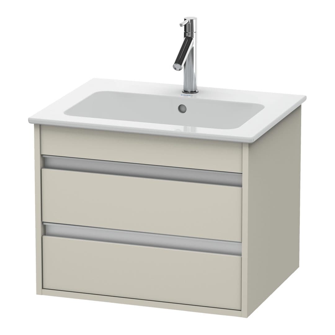 Duravit Ketho – Έπιπλο Νιπτήρα – 600 mm, 2 συρτάρια, νιπτήρας κέντρο, 600 x 475 x 480 mm – Taupe Matt, Decor (KT642809191)