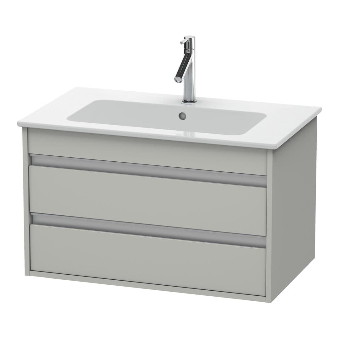 Duravit Ketho – Έπιπλο Νιπτήρα – 800 mm, 2 συρτάρια, νιπτήρας κέντρο, 800 x 475 x 480 mm – Concrete grey Matt, Decor (KT642900707)